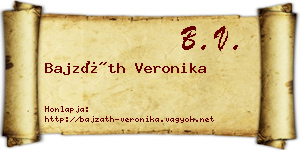 Bajzáth Veronika névjegykártya